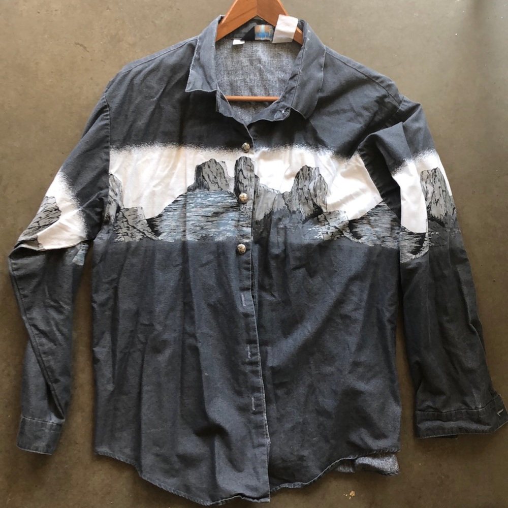 Vintage Brooks & Dunn Desert Landscape Buttondown